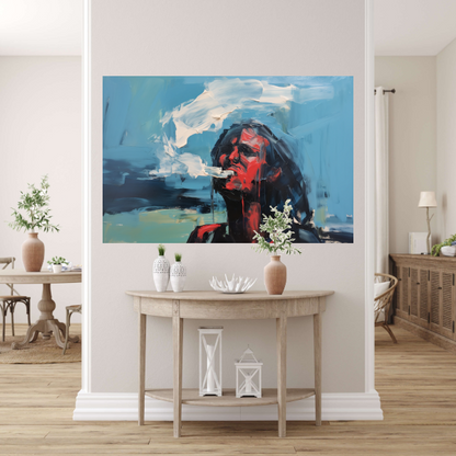 Abstract Portret in Primaire Kleuren canvas