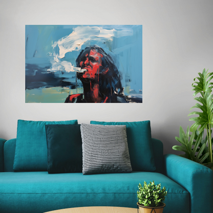 Abstract Portret in Primaire Kleuren canvas