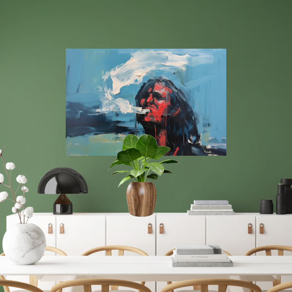 Abstract Portret in Primaire Kleuren acrylglas