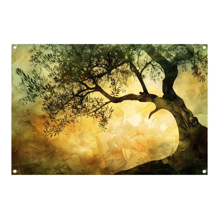 Zonnebloemenboom van Van Gogh tuinposter