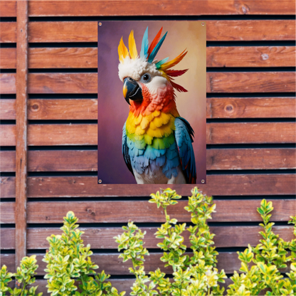 Dynamisch en Kleurrijk Kaketoe Portret tuinposter