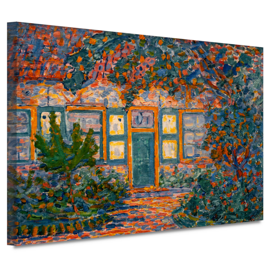 Kleine huis in de zon - Piet Mondriaan canvas