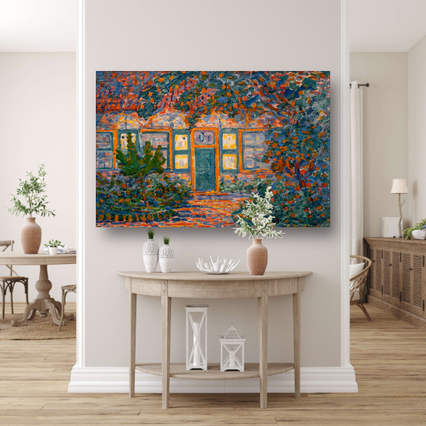 Kleine huis in de zon - Piet Mondriaan poster