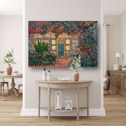 Kleine huis in de zon - Piet Mondriaan poster