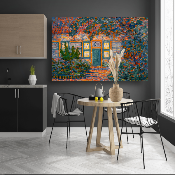 Kleine huis in de zon - Piet Mondriaan poster