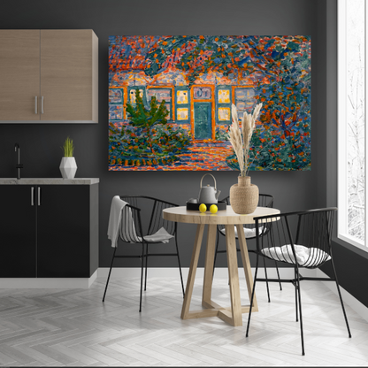Kleine huis in de zon - Piet Mondriaan poster