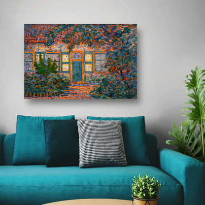 Kleine huis in de zon - Piet Mondriaan poster