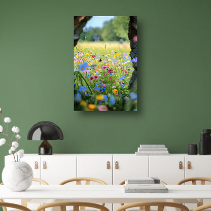 Bloemenzee met Vlinder in Zomer poster