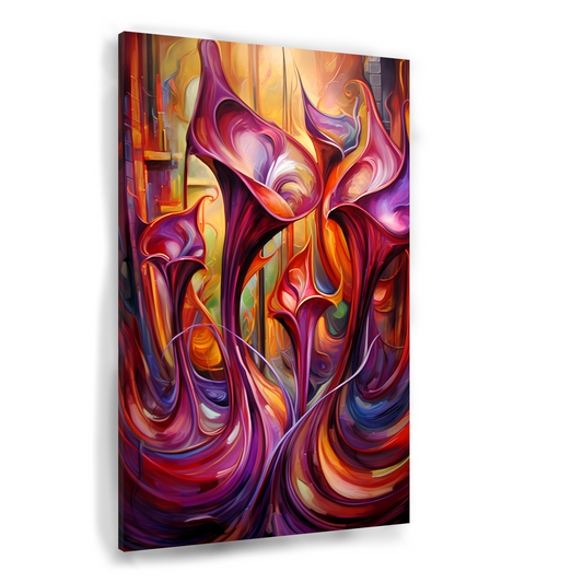 Dans van kleur en licht canvas