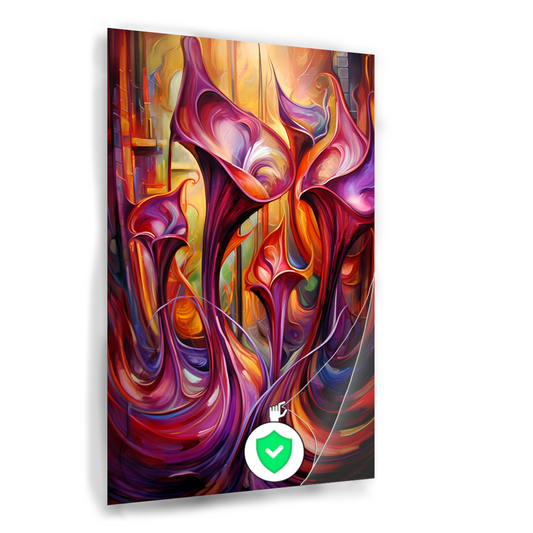 Dans van kleur en licht poster