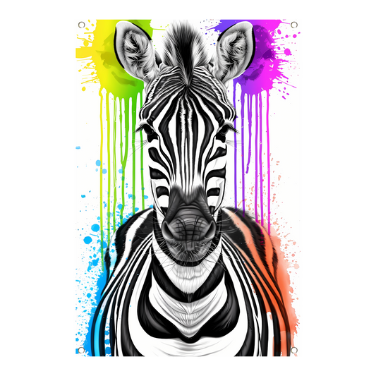 Kleurrijke Zebra Street Art Print tuinposter