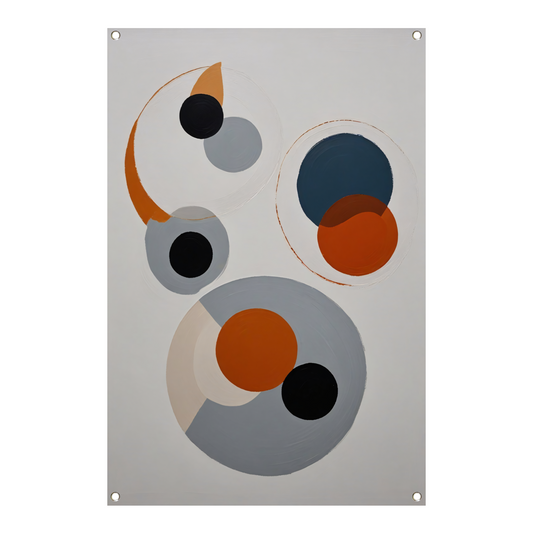 Abstracte Harmonie van Gelaagde Cirkels tuinposter