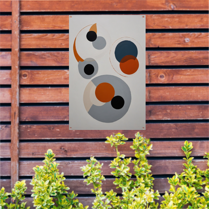 Abstracte Harmonie van Gelaagde Cirkels tuinposter
