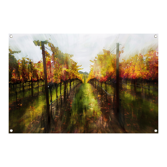 Herfstpalet in de wijngaard tuinposter