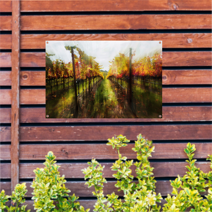 Herfstpalet in de wijngaard tuinposter