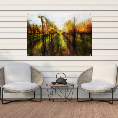 Herfstpalet in de wijngaard tuinposter