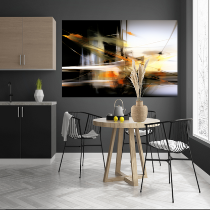 Gouden Schemering in Dynamische Vegen poster