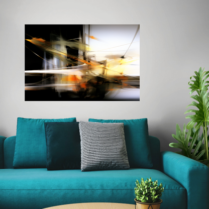 Gouden Schemering in Dynamische Vegen poster