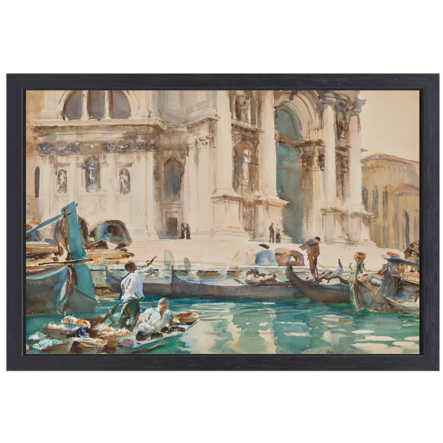 De gevel van La Salute, Venetië - John Singer Sargent canvas met baklijst
