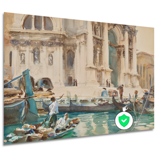 De gevel van La Salute, Venetië - John Singer Sargent poster