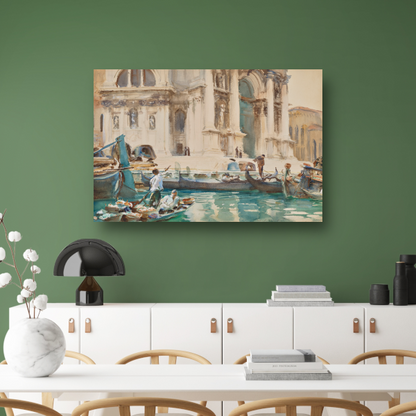 De gevel van La Salute, Venetië - John Singer Sargent poster