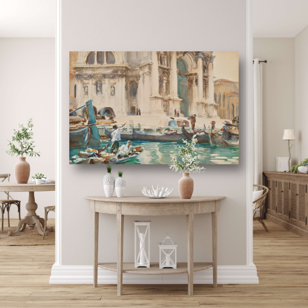 De gevel van La Salute, Venetië - John Singer Sargent poster