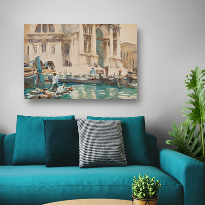 De gevel van La Salute, Venetië - John Singer Sargent poster
