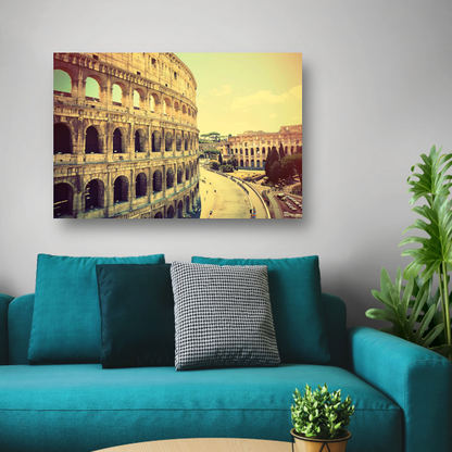 Het Colosseum in Sepia Tinten canvas