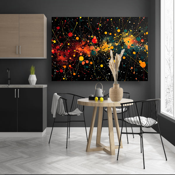 Abstract Sterrenhemel canvas met baklijst