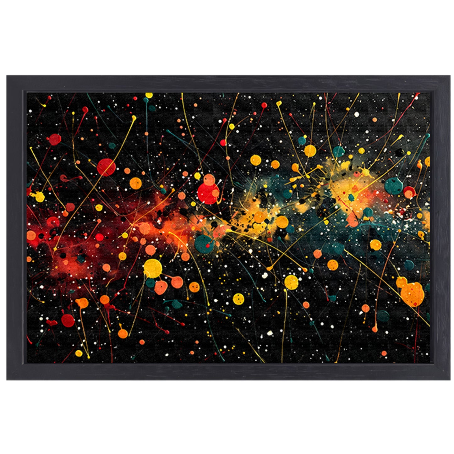 Abstract Sterrenhemel canvas met baklijst