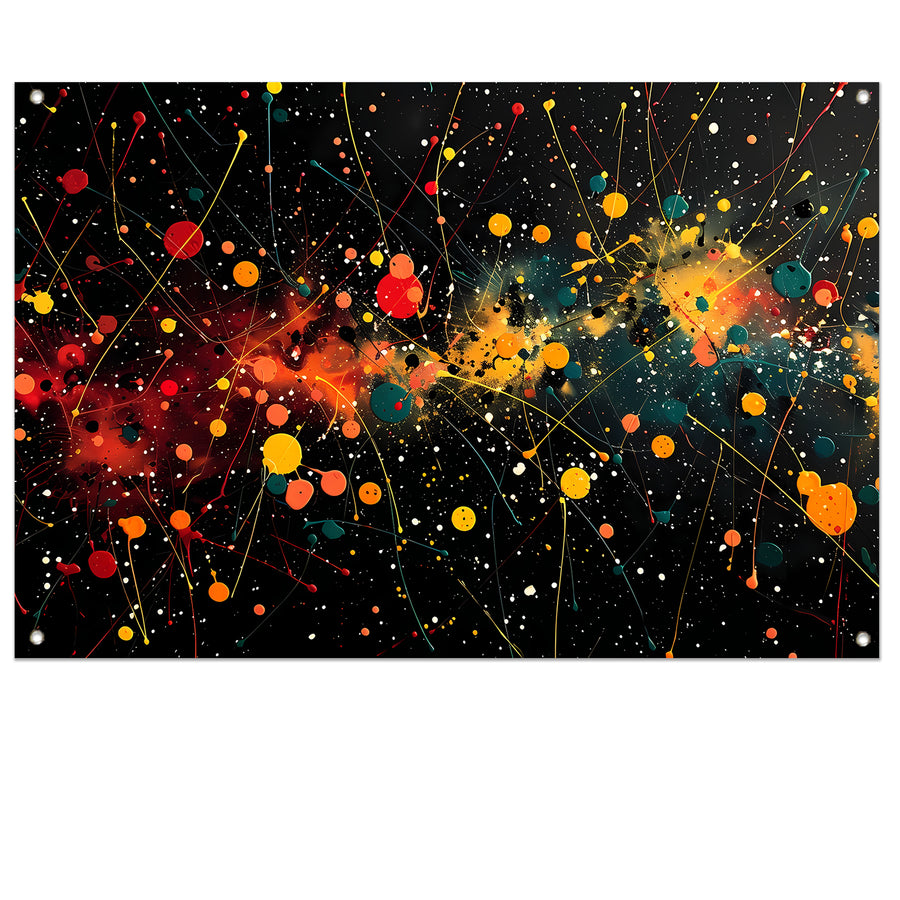 Abstract Sterrenhemel tuinposter
