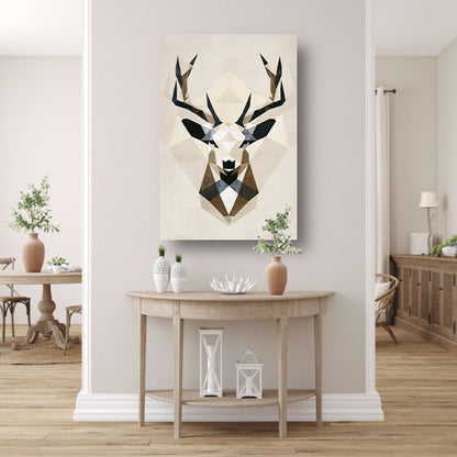 Abstract Geometrisch Hert in Monochrome Tinten poster