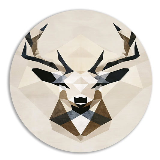 Abstract Geometrisch Hert in Monochrome Tinten forex muurcirkel