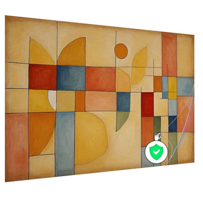 Geometrische Abstractie in Primaire Kleuren poster