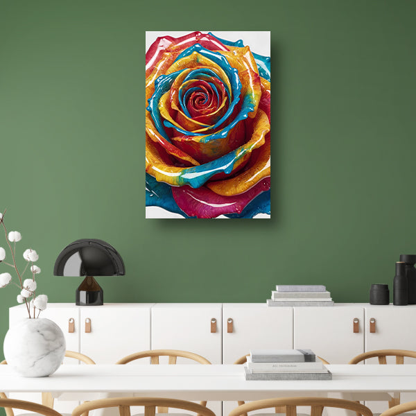 Abstracte Dans van Kleuren en Vormen canvas