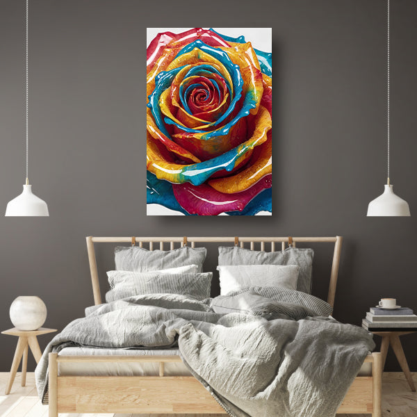 Abstracte Dans van Kleuren en Vormen canvas