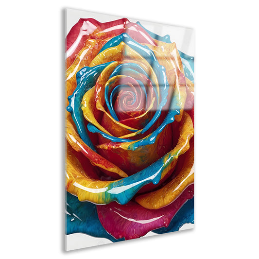 Abstracte Dans van Kleuren en Vormen acrylglas