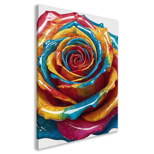 Abstracte Dans van Kleuren en Vormen canvas