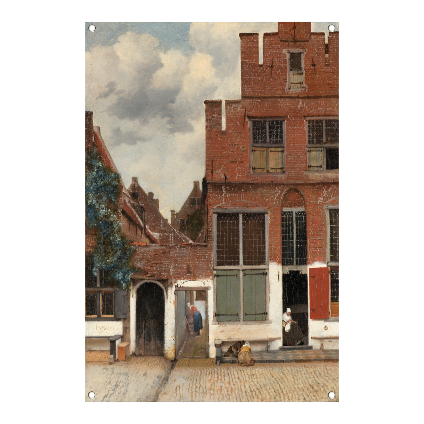 Het Straatje - Johannes Vermeer tuinposter