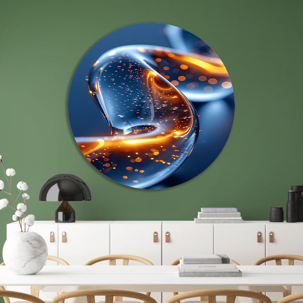 Abstract Lichtspiraal in Beweging aluminium muurcirkel