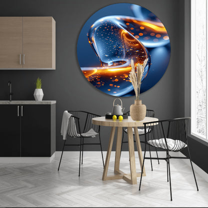 Abstract Lichtspiraal in Beweging aluminium muurcirkel