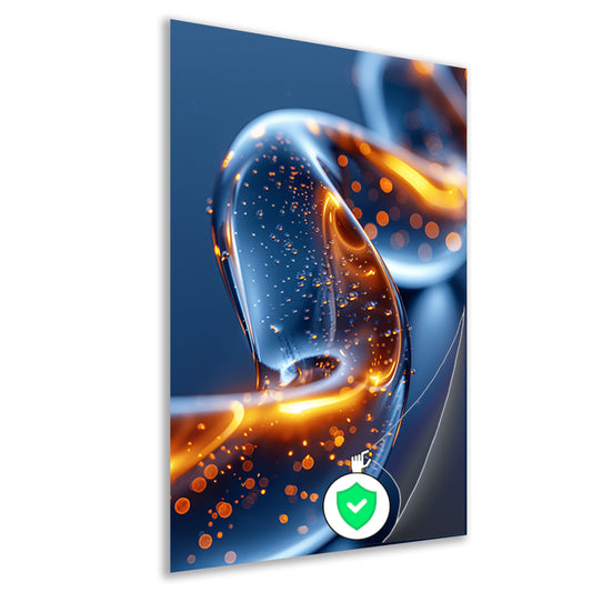 Abstract Lichtspiraal in Beweging poster