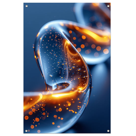 Abstract Lichtspiraal in Beweging tuinposter