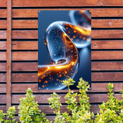 Abstract Lichtspiraal in Beweging tuinposter