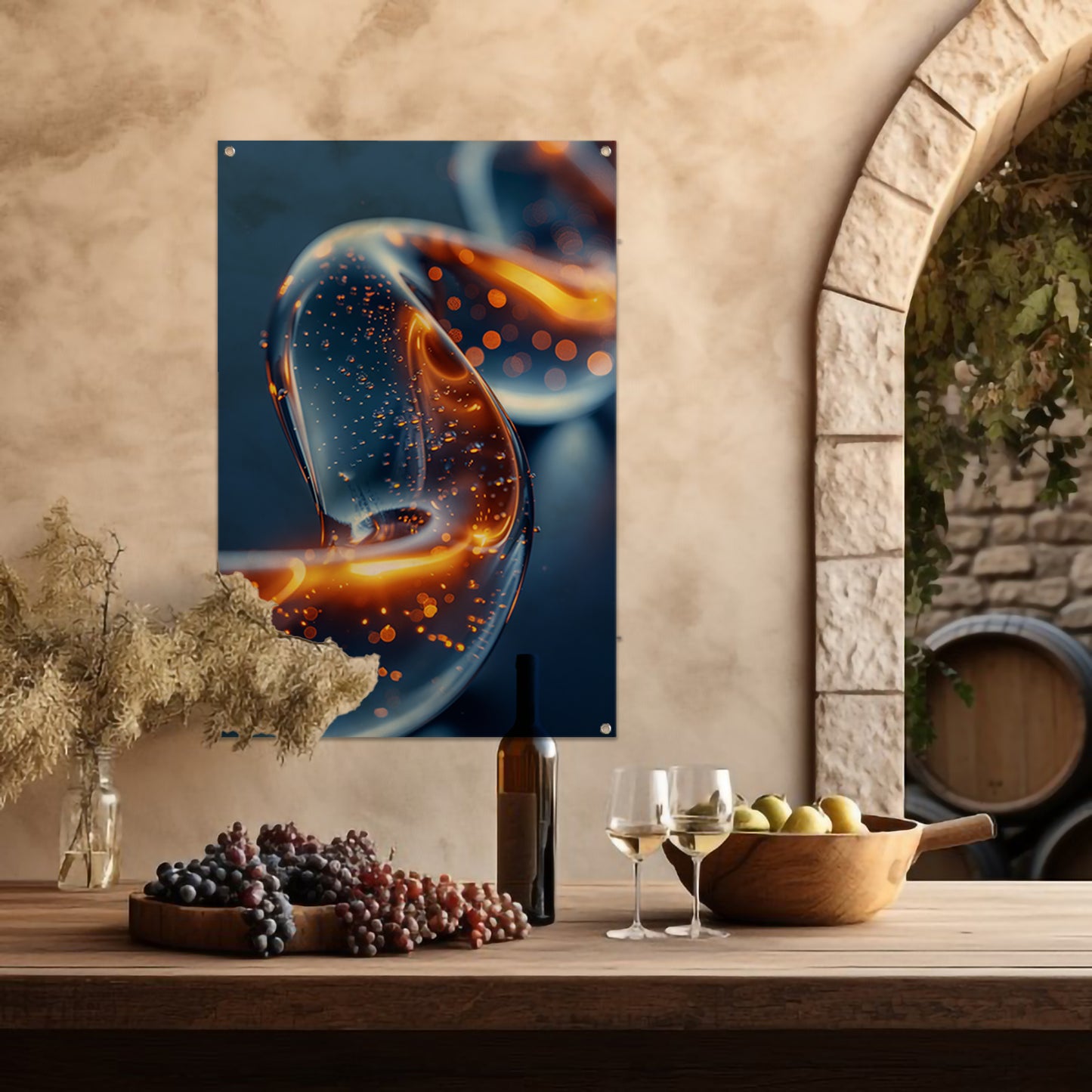 Abstract Lichtspiraal in Beweging tuinposter