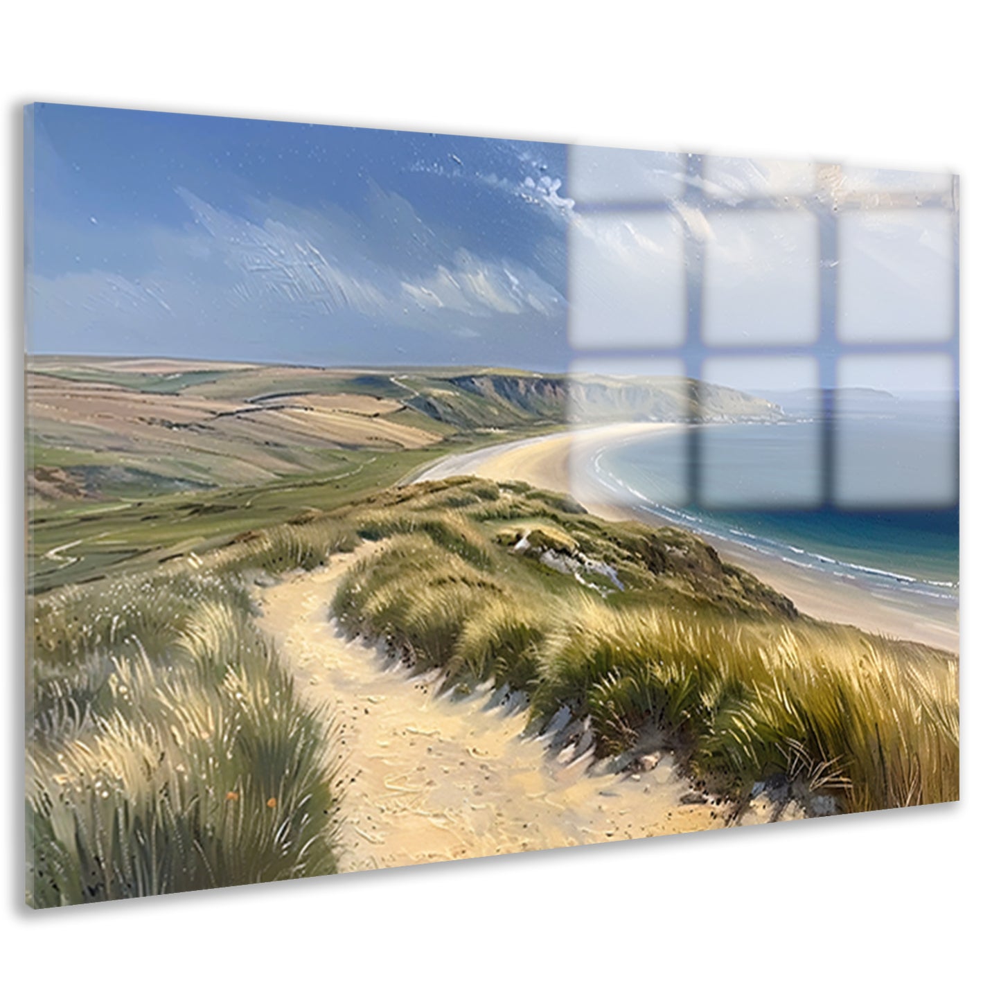 Prachtig strandlandschap met blauwe zee acrylglas