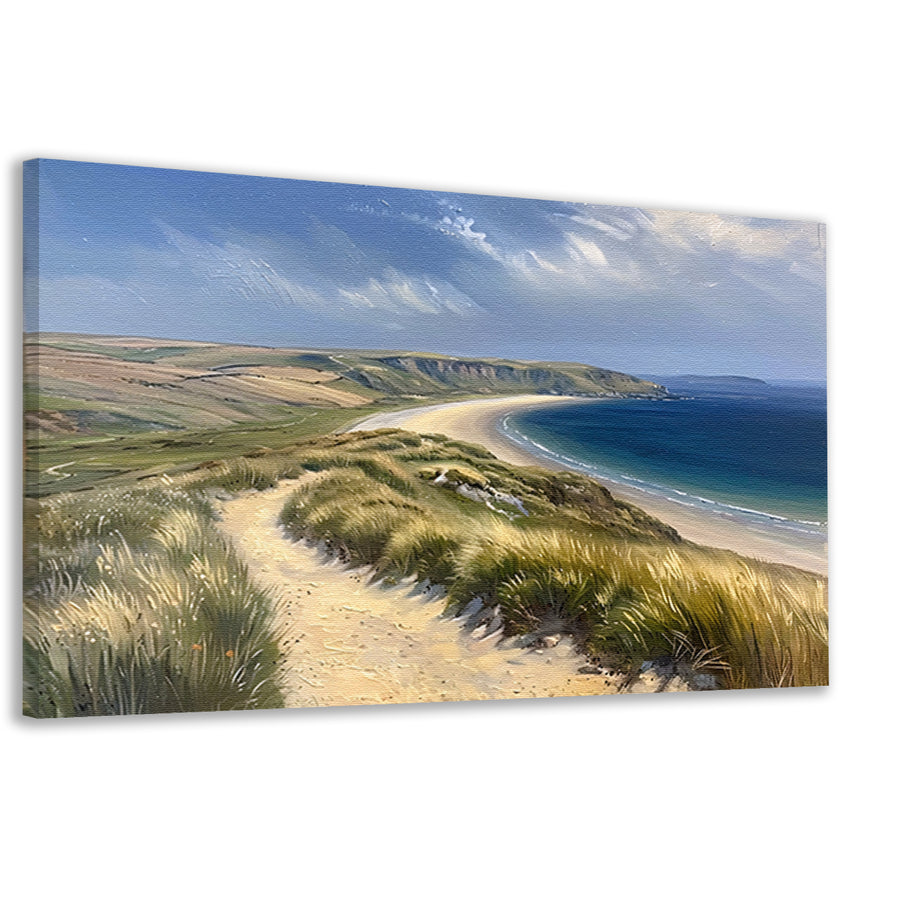 Prachtig strandlandschap met blauwe zee canvas