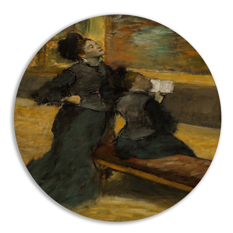 Bezoek aan een museum - Edgar Degas forex muurcirkel