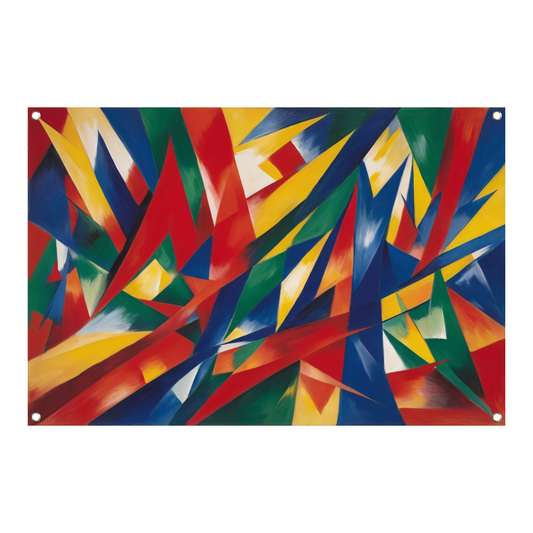 Dans van Primaire Kleuren in Abstractie tuinposter
