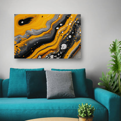 Abstracte schilderij met dynamische kleurenexplosie acrylglas